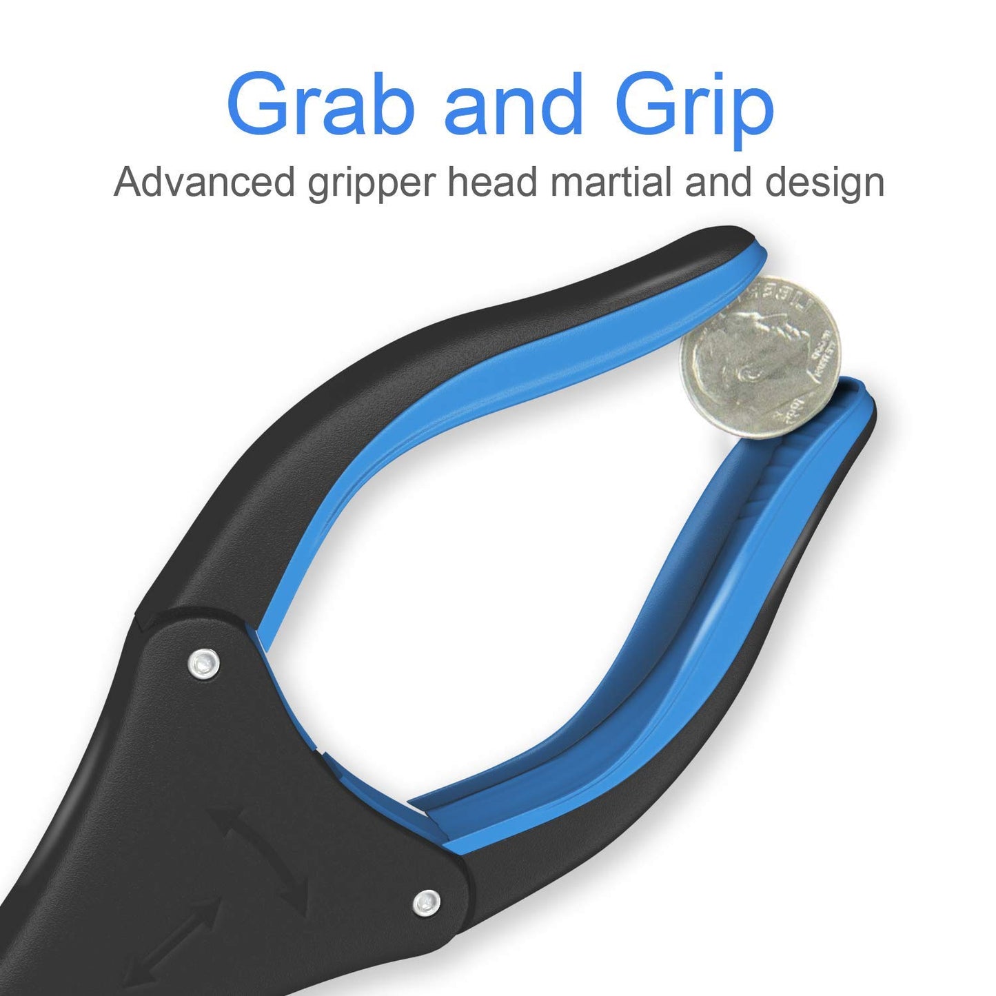 2024 Upgrade PowerGrip T9, Grabber Reacher Tool, Wide Jaw, Foldable, Steel Cable, with 96 Grip Points for Firm Grip, 32" with Magnet