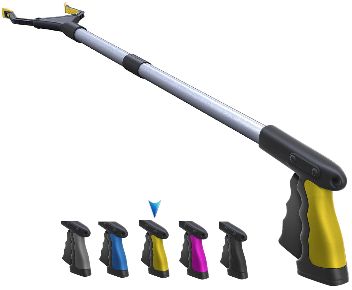 2024 Upgrade PowerGrip T9, Grabber Reacher Tool, Wide Jaw, Foldable, Steel Cable, with 96 Grip Points for Firm Grip, 32" with Magnet